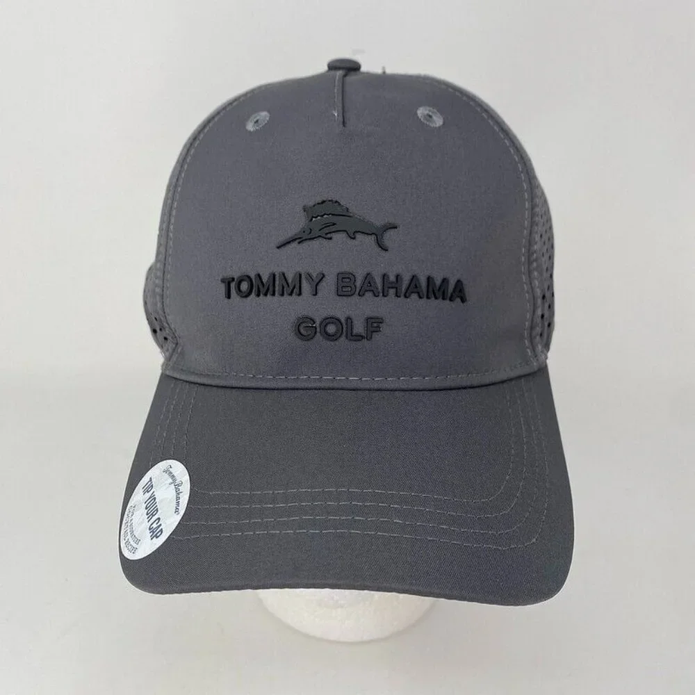 Tommy Bahama Golf Snapback Performance Hat Gray Marlin Fish Beach‎ Mens